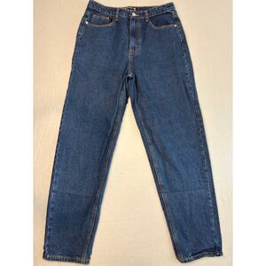 Pretty Little Thing Mom Jeans Womens 8 Hi Rise Relaxed Fit Dark Wash EUC